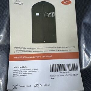 Black Garment Bag 40" set of 10 NEW